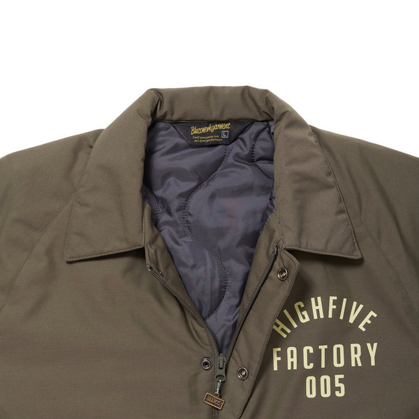 HFF×BLUCO QUILTHING COACH JACKET 詳細画像 Olive 3