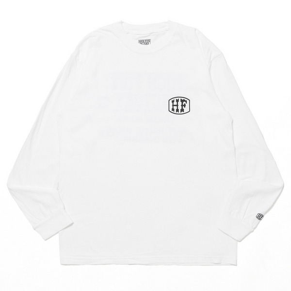 HFF LOGO Basic LS Tshirt 詳細画像 White 1