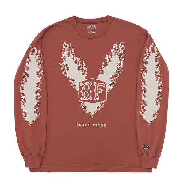 HFF FIRE PATTERN LOGO LS TEE 詳細画像 C.Grey 6