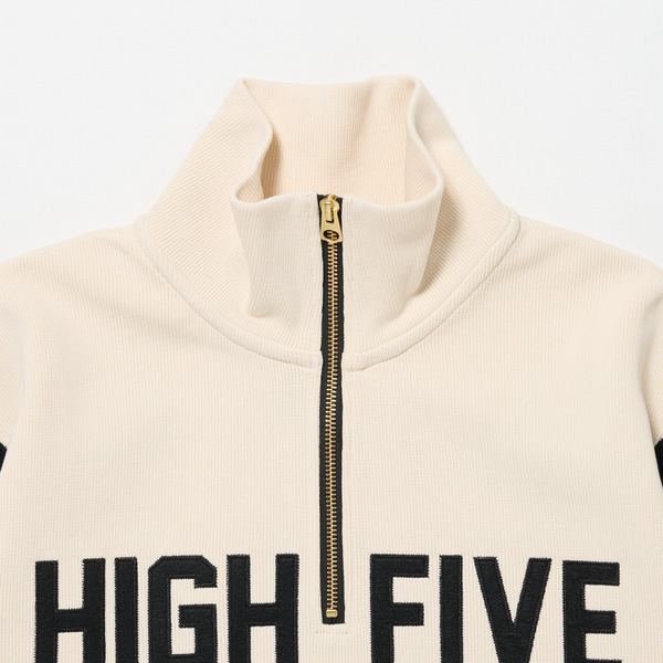 HFF PATCH LOGO HALF ZIP SWEAT 詳細画像 Offwhite×Black 4