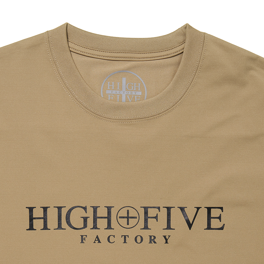 HIGH FIVE FACTORY Logo Dry T Shirts 詳細画像 Beige 2
